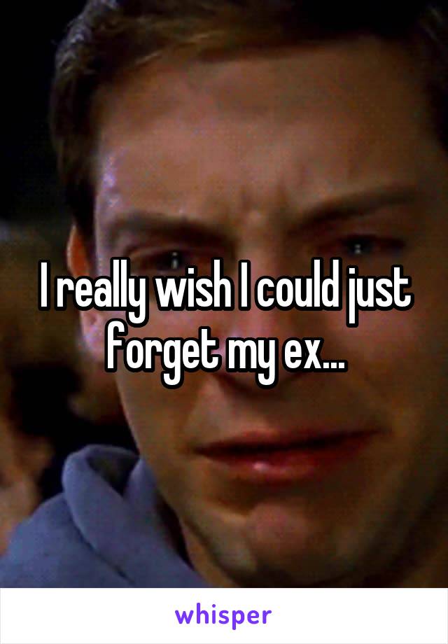 I really wish I could just forget my ex...