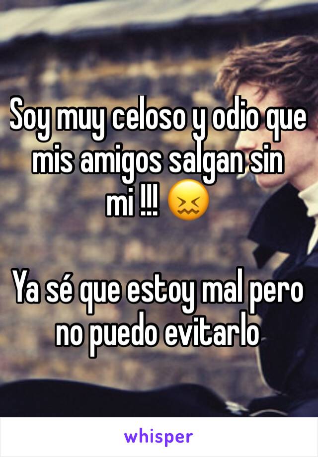 Soy muy celoso y odio que mis amigos salgan sin mi !!! 😖

Ya sé que estoy mal pero no puedo evitarlo