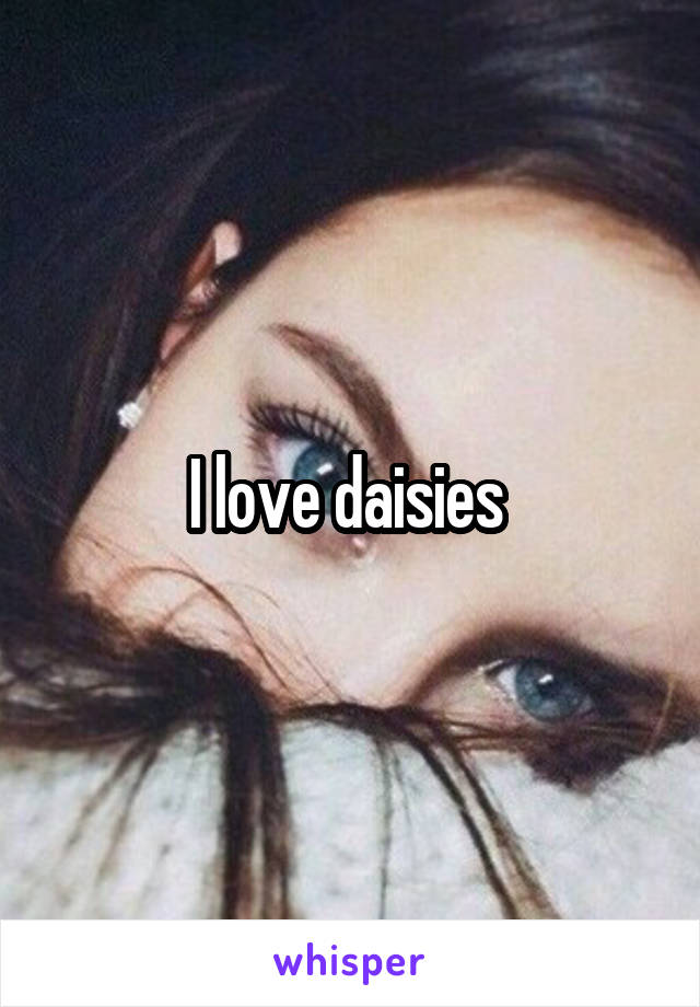 I love daisies 