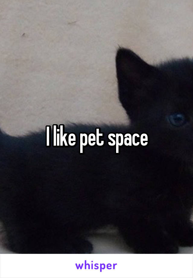 I like pet space