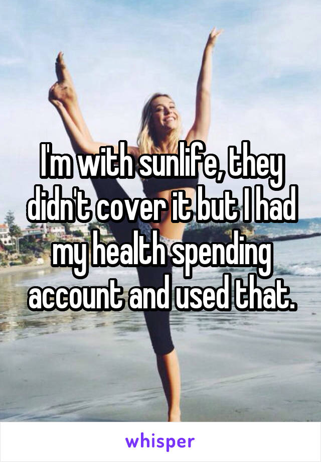 I'm with sunlife, they didn't cover it but I had my health spending account and used that.