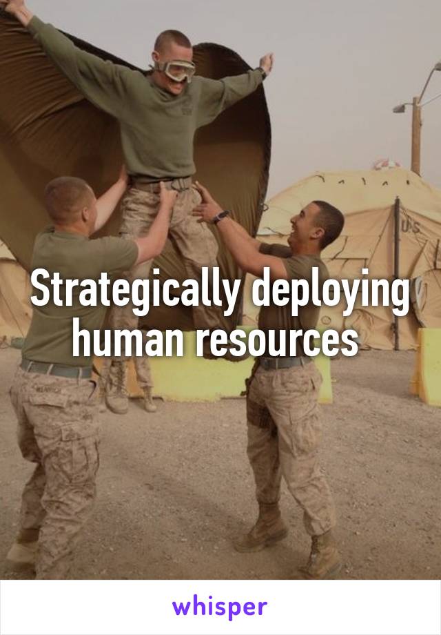 Strategically deploying human resources 