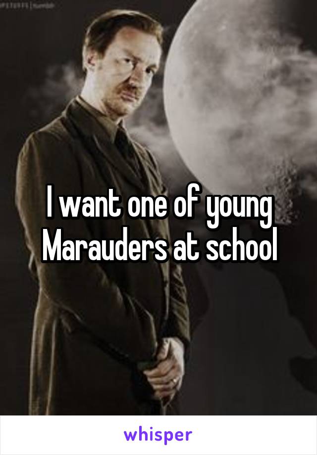 I want one of young Marauders at school