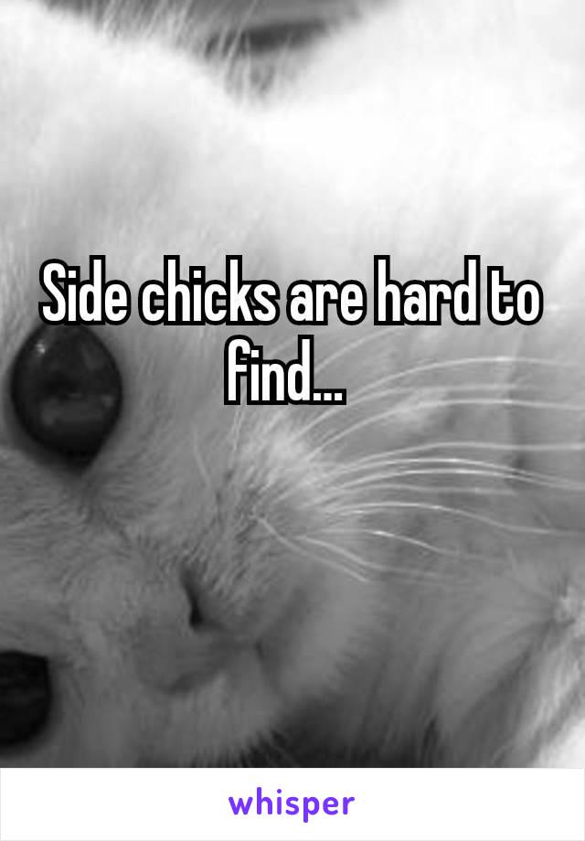 Side chicks are hard to find… 