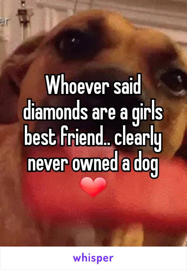 Whoever said diamonds are a girls best friend.. clearly never owned a dog ❤