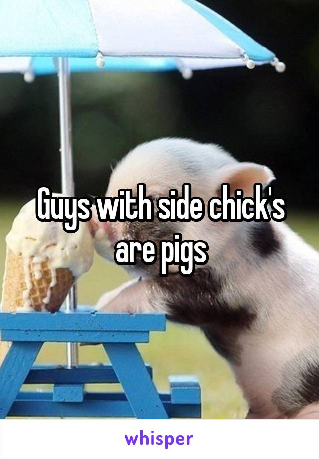 Guys with side chick's are pigs