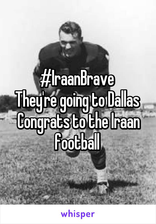 #IraanBrave 
They're going to Dallas 
Congrats to the Iraan football 