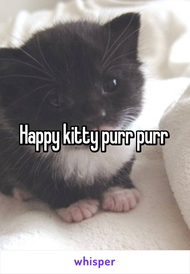 Happy kitty purr purr 