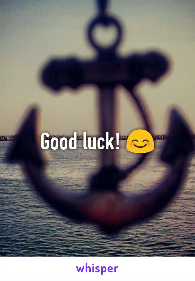 Good luck! 😊