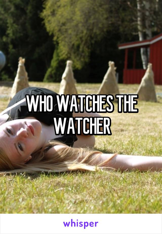 WHO WATCHES THE WATCHER