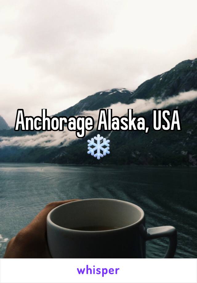 Anchorage Alaska, USA ❄️