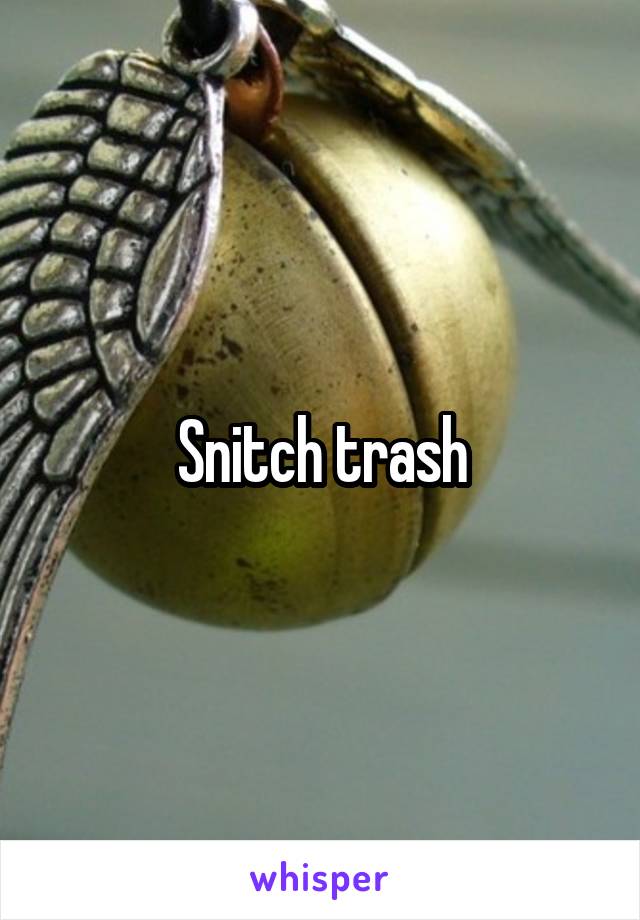 Snitch trash