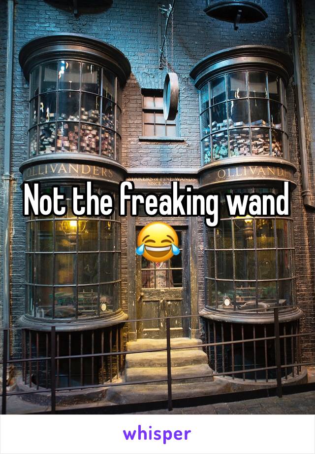 Not the freaking wand 😂