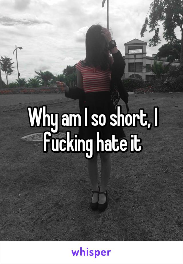 Why am I so short, I fucking hate it