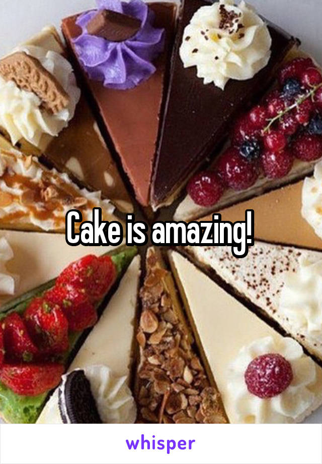 Cake is amazing! 