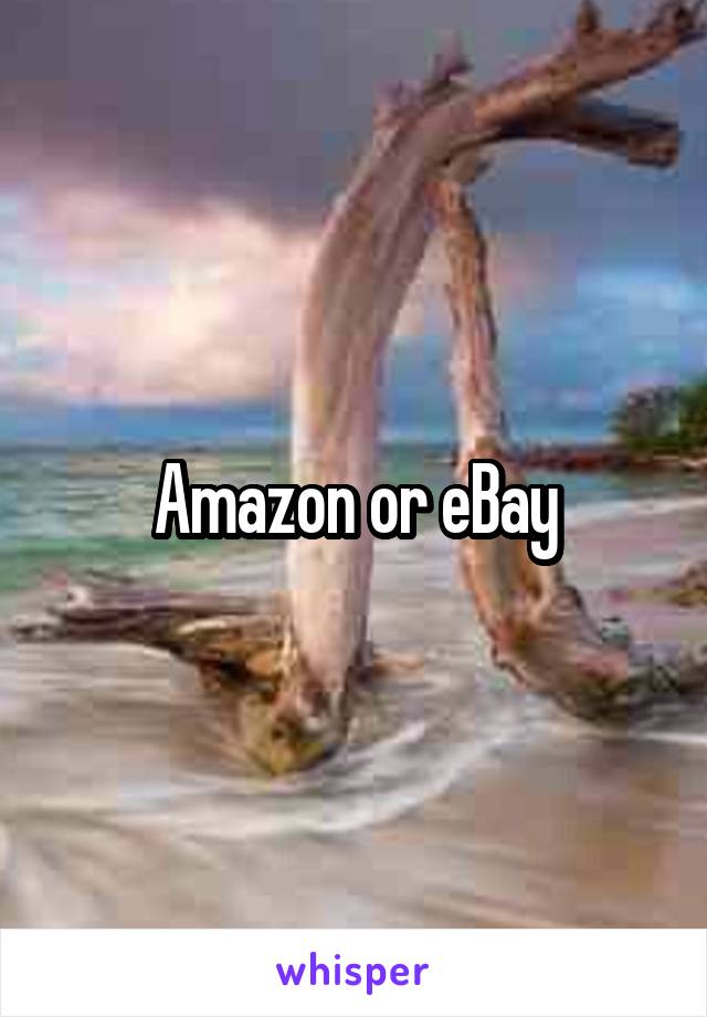 Amazon or eBay