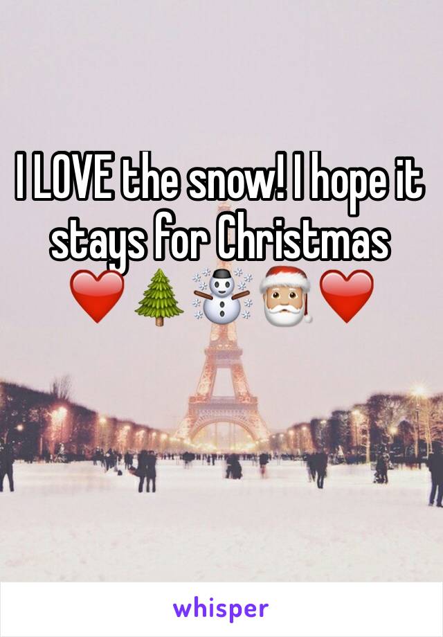 I LOVE the snow! I hope it stays for Christmas 
❤️🌲☃️🎅🏼❤️