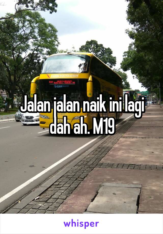 Jalan jalan naik ini lagi dah ah. M19