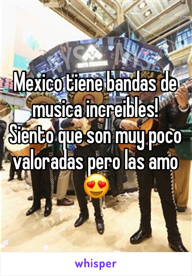 Mexico tiene bandas de musica increibles!
Siento que son muy poco valoradas pero las amo 😍