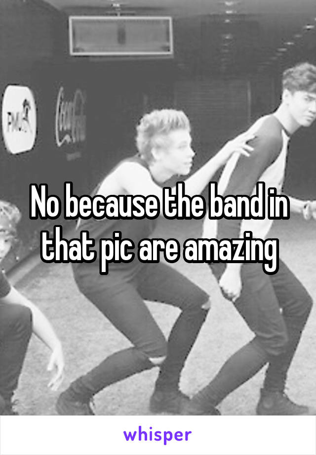 No because the band in that pic are amazing