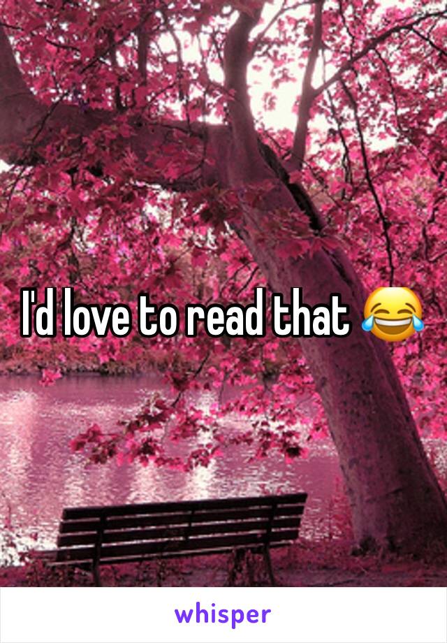 I'd love to read that 😂