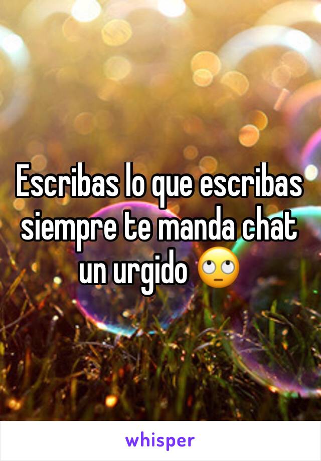 Escribas lo que escribas siempre te manda chat un urgido 🙄