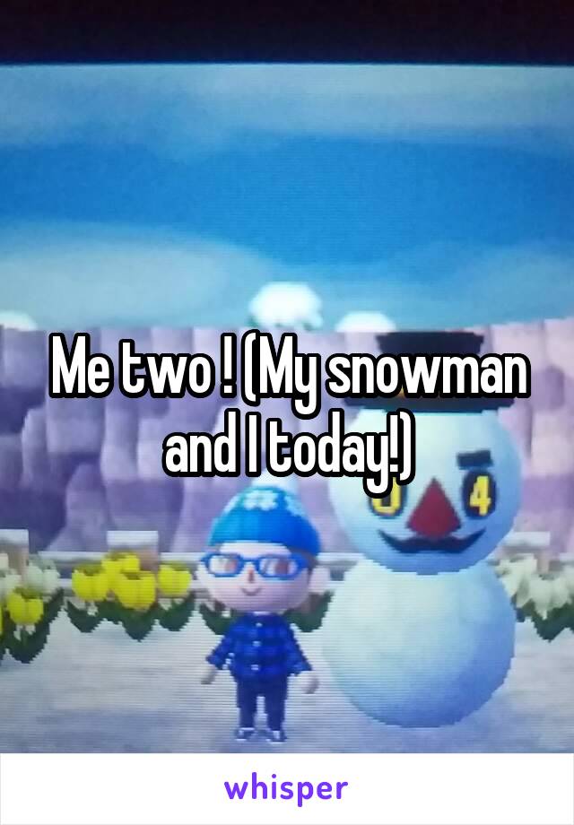 Me two ! (My snowman and I today!)