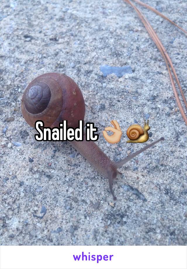 Snailed it👌🏼🐌