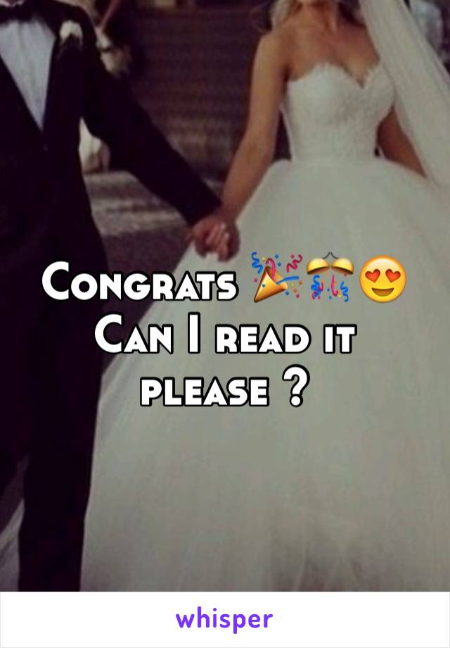 Congrats 🎉🎊😍Can I read it please ?