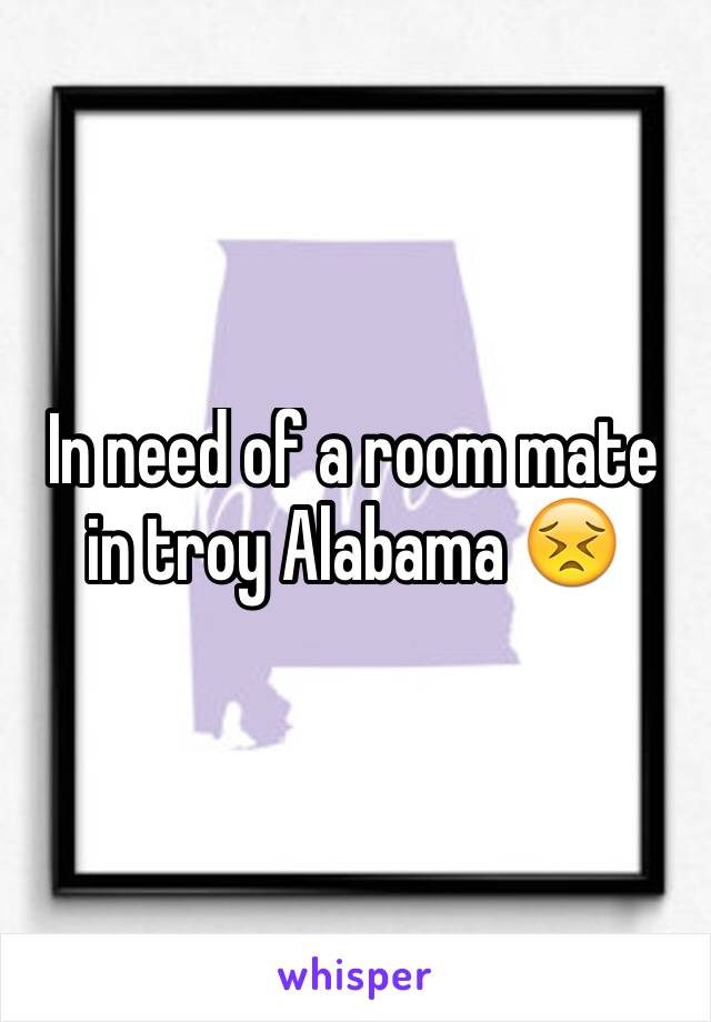 In need of a room mate in troy Alabama 😣