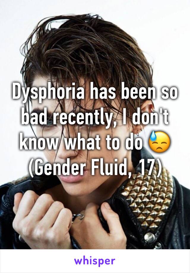 Dysphoria has been so bad recently, I don't know what to do 😓
(Gender Fluid, 17)