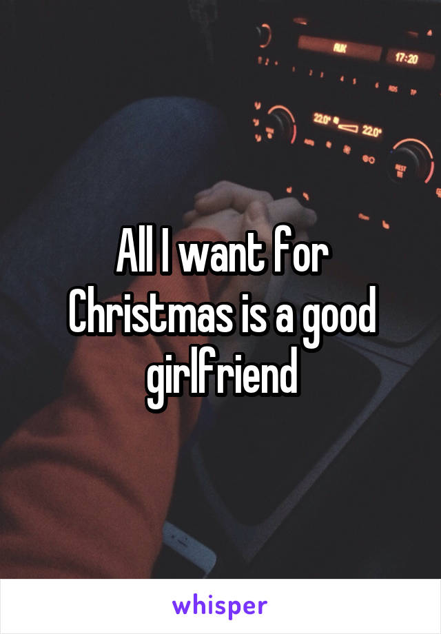 All I want for Christmas is a good girlfriend