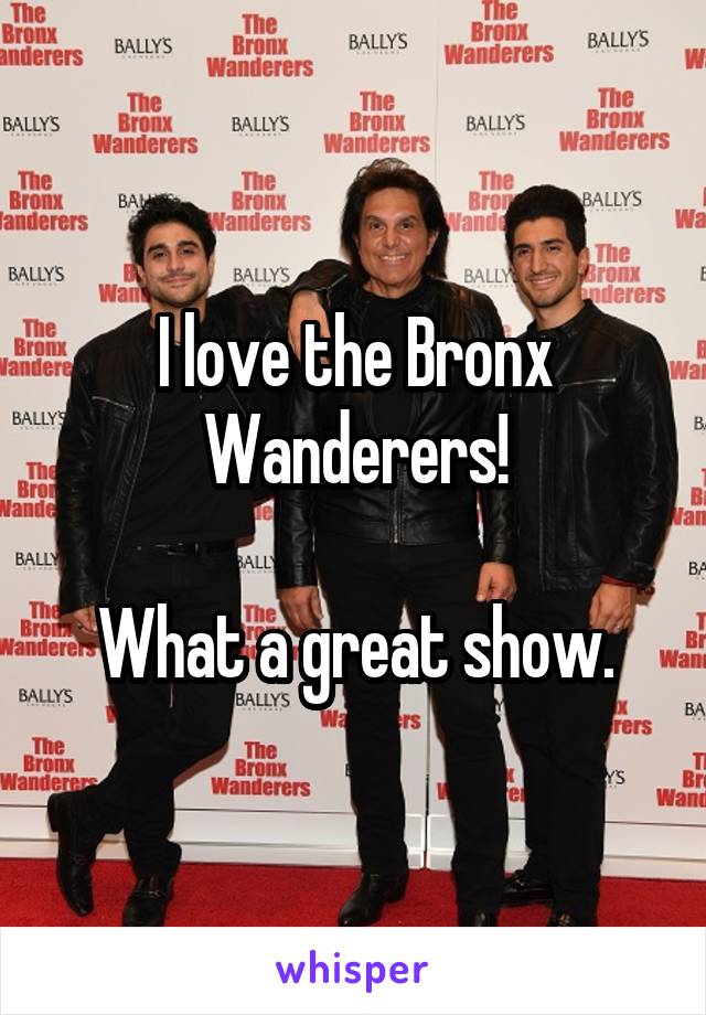 I love the Bronx Wanderers!

What a great show.