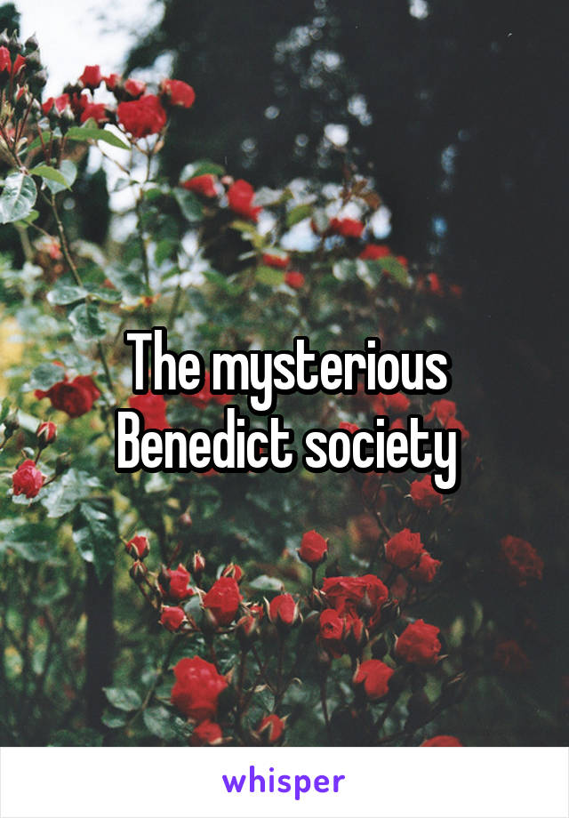 The mysterious Benedict society