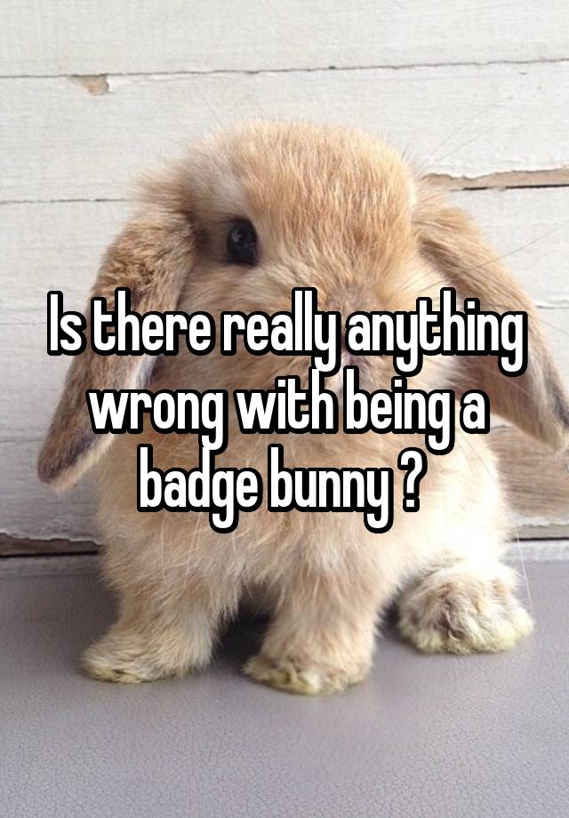 is-there-really-anything-wrong-with-being-a-badge-bunny