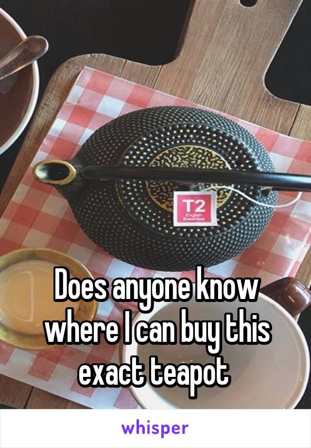 




Does anyone know where I can buy this exact teapot 