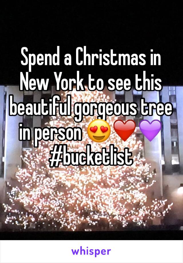 Spend a Christmas in New York to see this beautiful gorgeous tree in person 😍❤️💜
#bucketlist