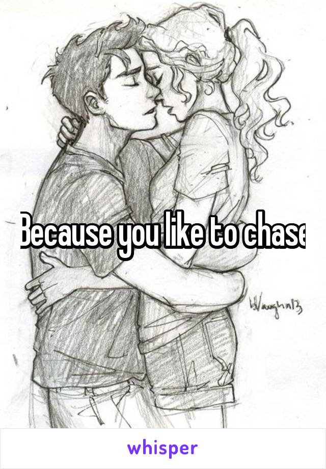 Because you like to chase