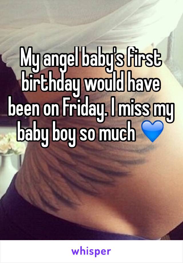 My angel baby's first birthday would have been on Friday. I miss my baby boy so much 💙