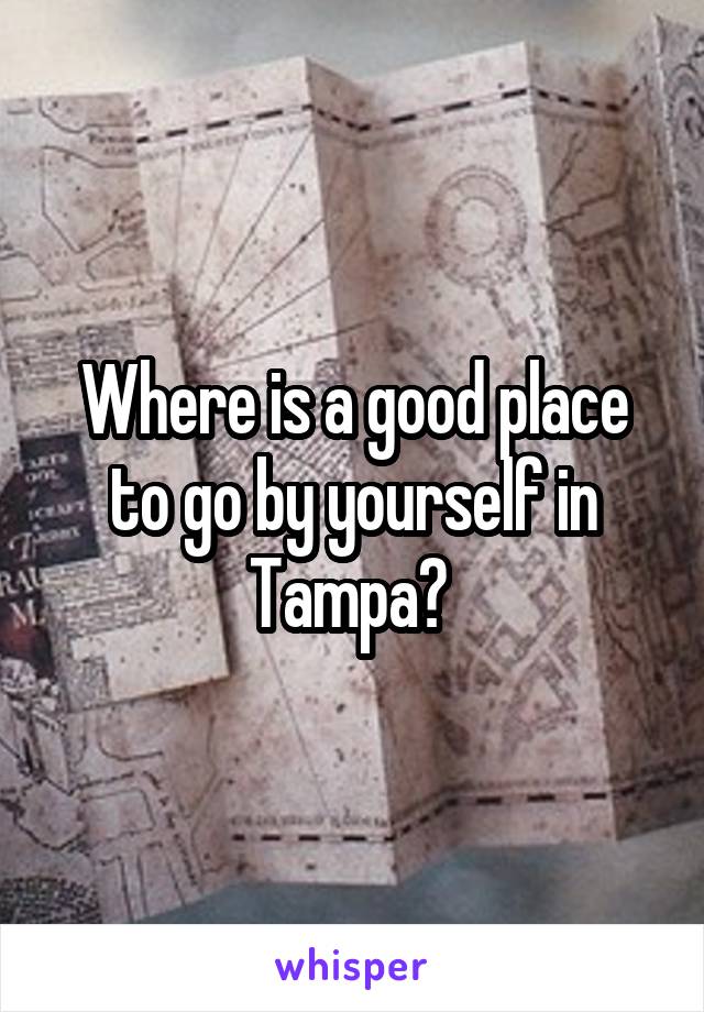 Where is a good place to go by yourself in Tampa? 