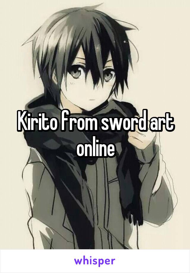 Kirito from sword art online