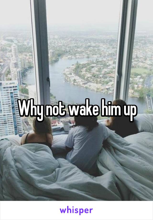 Why not wake him up