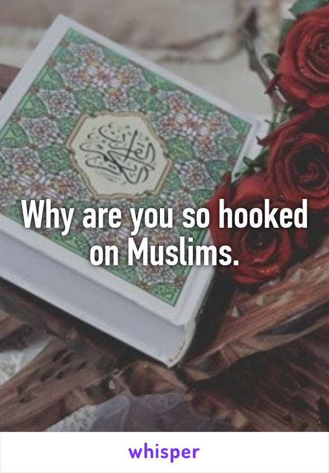 Why are you so hooked on Muslims.