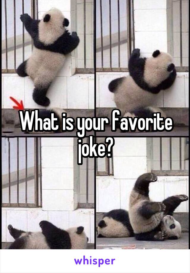 What is your favorite joke?