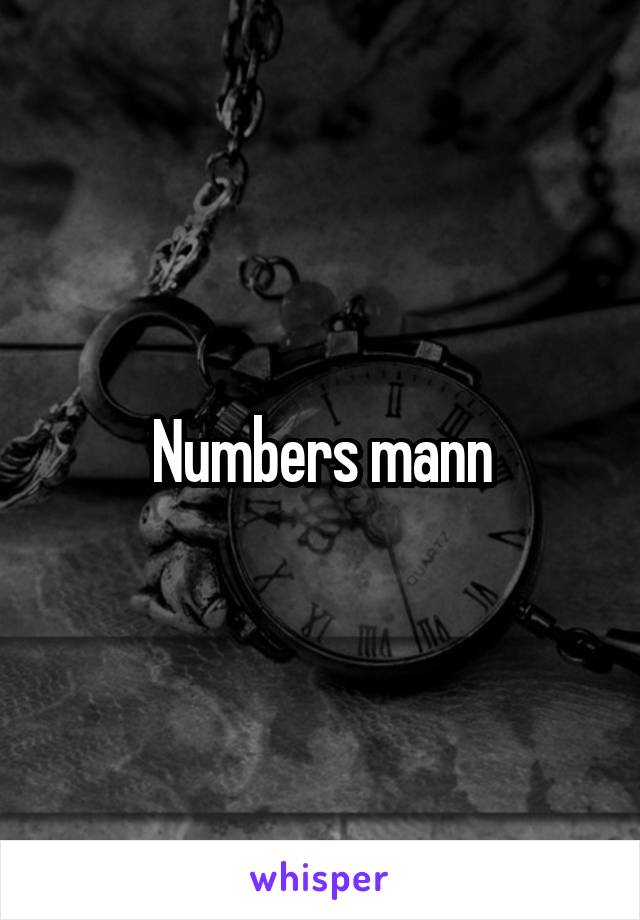 Numbers mann
