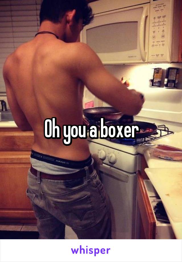 Oh you a boxer