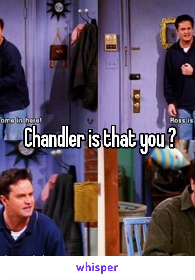  Chandler is that you ?
