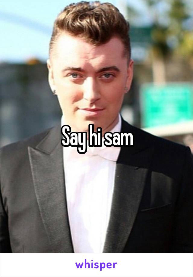 Say hi sam