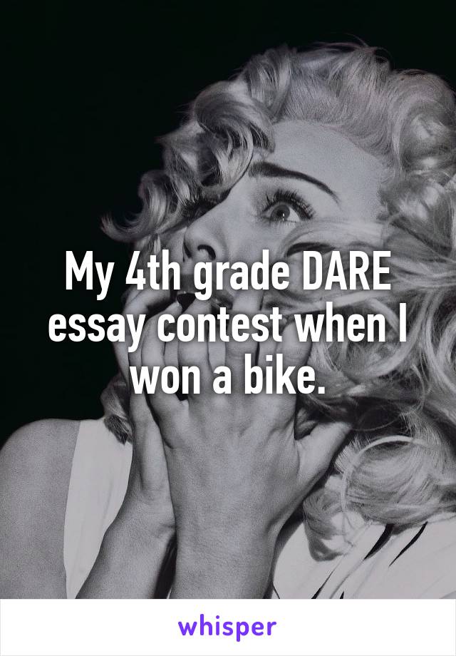 My 4th grade DARE essay contest when I won a bike.