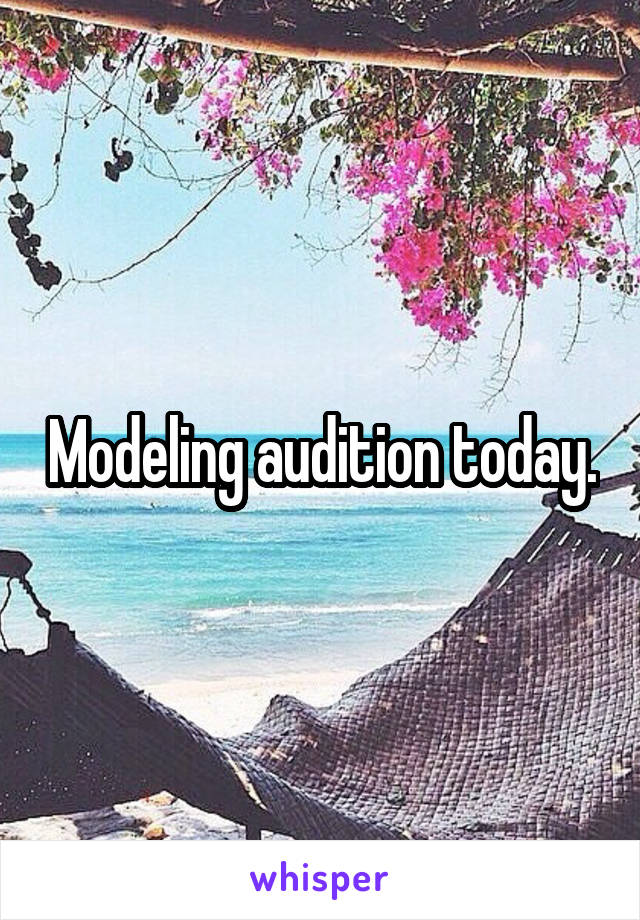 Modeling audition today.